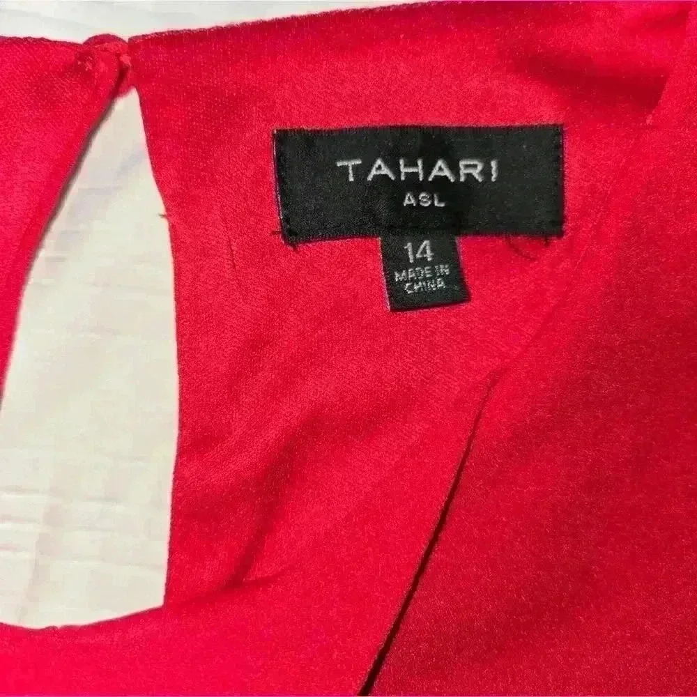 Tahari ASL Pleated-neck Sleeveless fit & flare dress NWT SZ 14 Cocktail dress - Picture 11 of 11